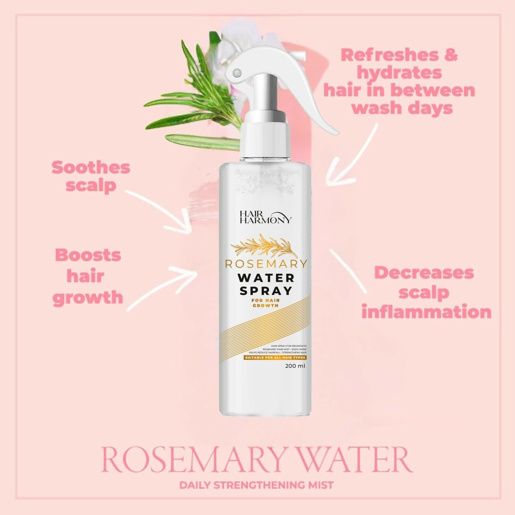 Hair Harmony Rosemary Water Spray For Hair Growth