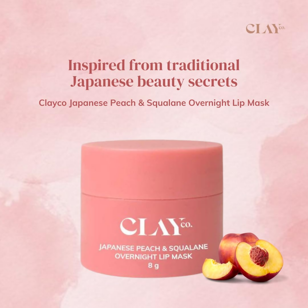 Clayco Japanese Peach & Squalane (Plant) Overnight Lip Mask