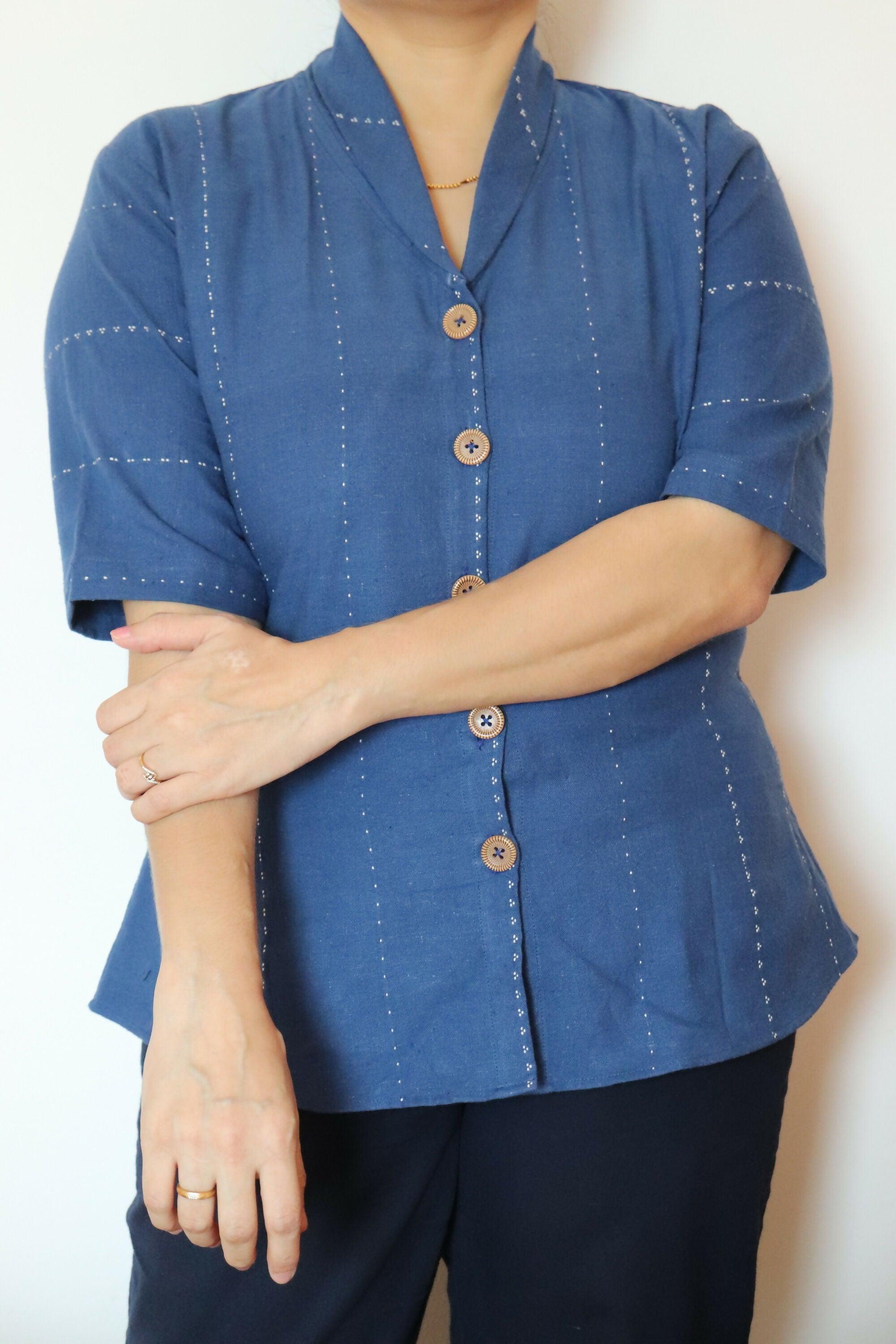 Earthyweaves Varunakrita kala Cotton Top