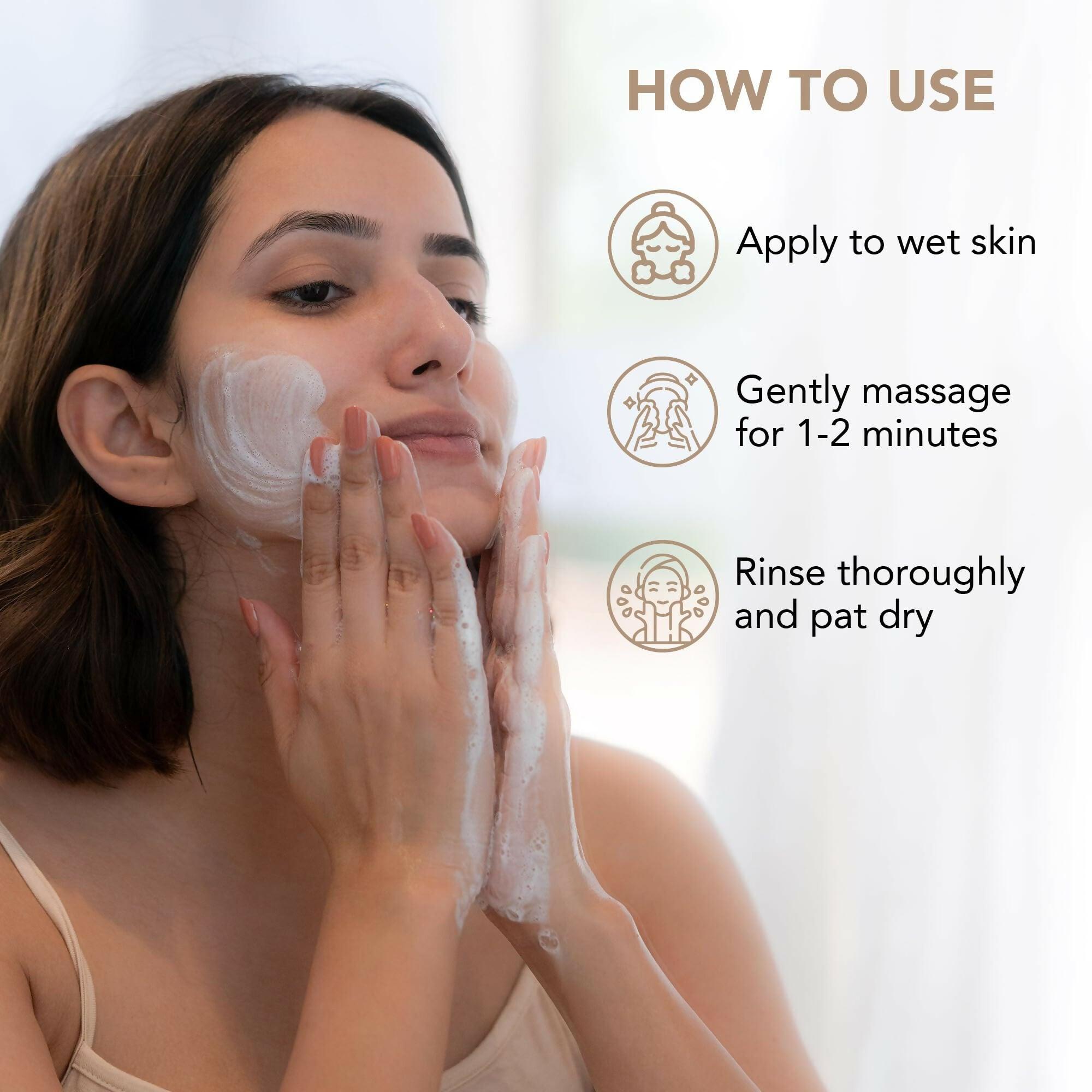 Botanic Hearth Oat & Niacinamide Cleanser Face Wash Enriched with Seabuckthorn Fruit Oil, Willow Bark Extract