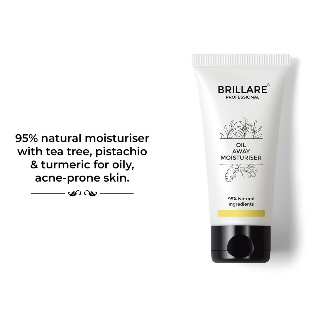 Brillare Oil Away Natural Moisturiser With Tea Tree and Turmeric For Oily