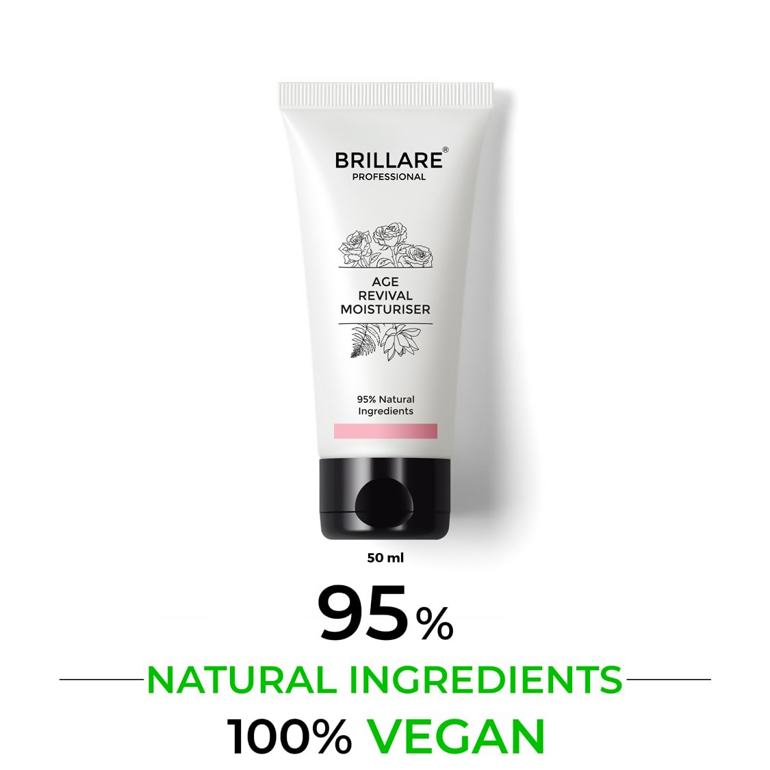 Brillare Age Revival Natural Moisturiser Cream with Indian Rose and Lotus