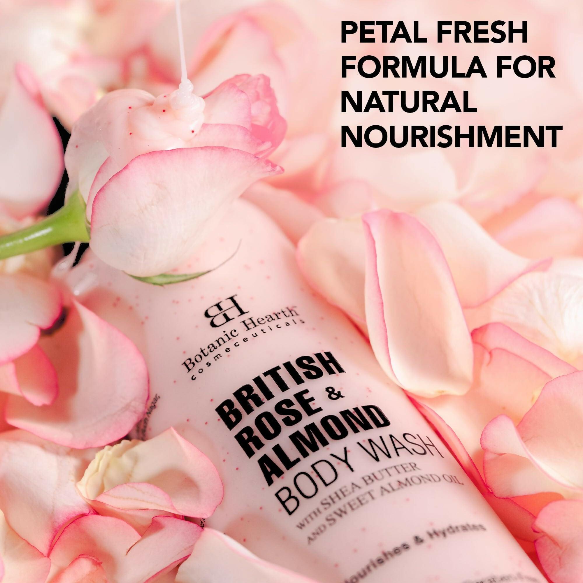 Botanic Hearth British Rose & Almond Body Wash with Shea Butter