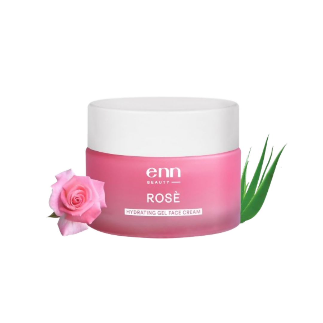 Enn Rose Ultra Light Hydrating Gel Face Cream Moisturizer For Soft & Glowing Skin With Rose Oil