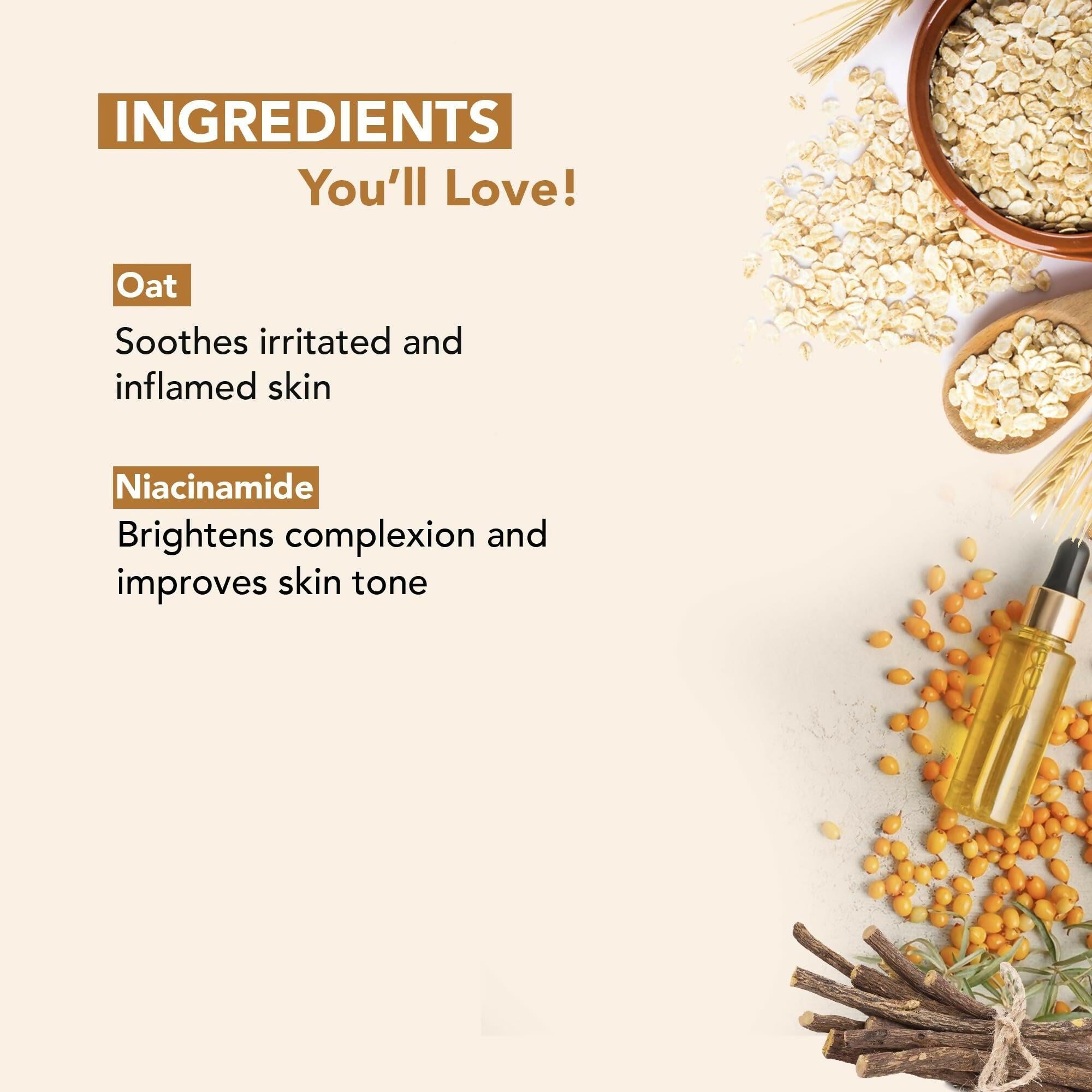 Botanic Hearth Oat & Niacinamide Body Wash Moisturizing & Skin Whitening