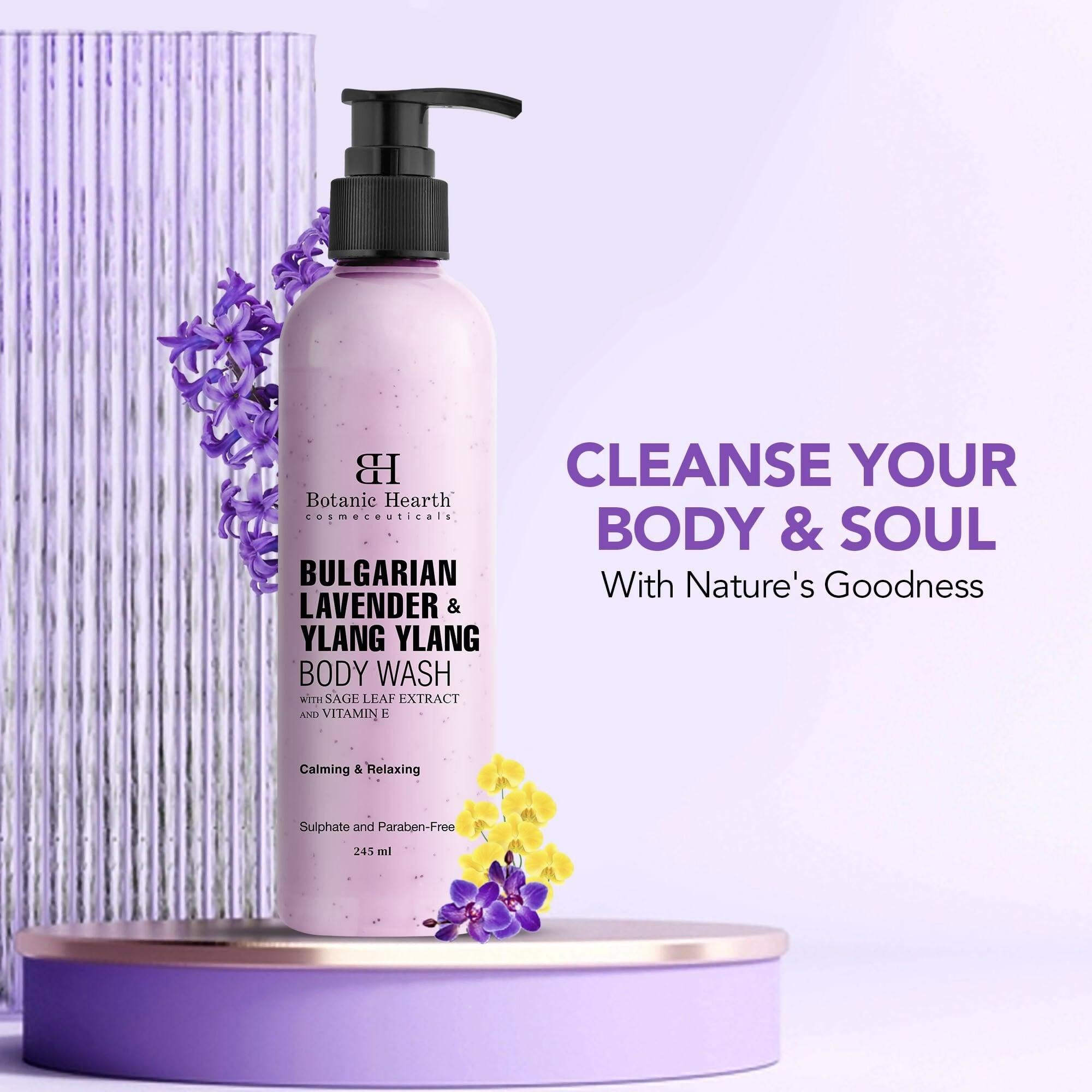 Botanic Hearth Bulgarian Lavender & Ylang Ylang Body Wash with Vitamin E, Sage Leaf Extracts