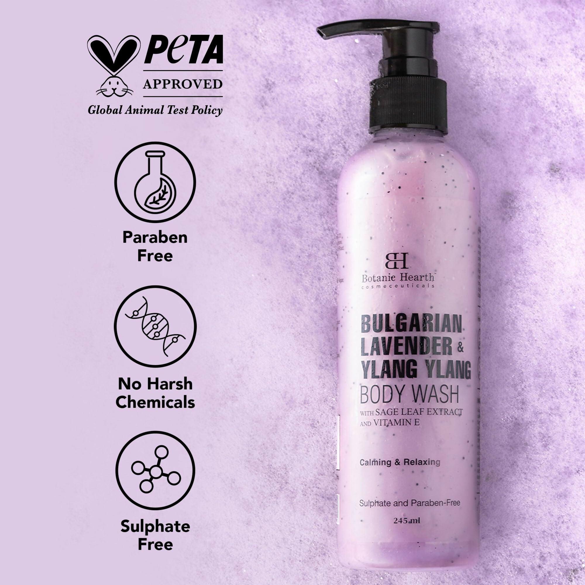 Botanic Hearth Bulgarian Lavender & Ylang Ylang Body Wash with Vitamin E, Sage Leaf Extracts