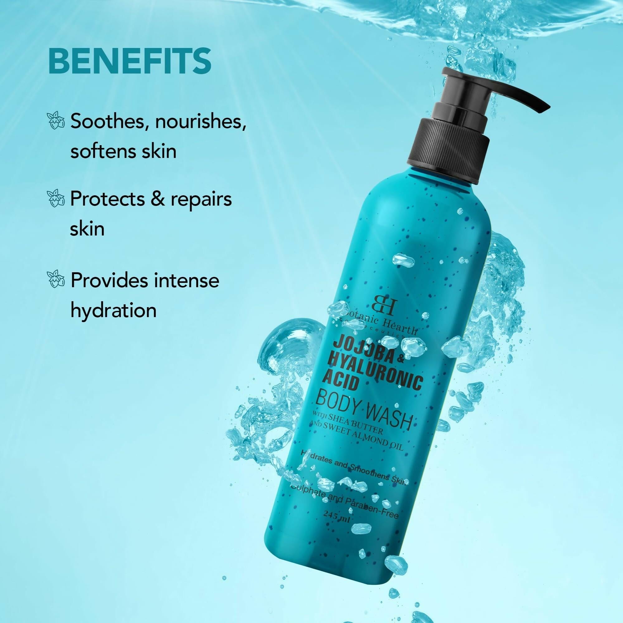 Botanic Hearth Jojoba & Hyaluronic Acid Body Wash with Sea Butter & Sweet Almond Oil