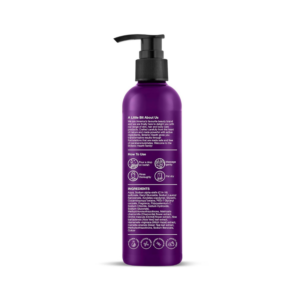 Botanic Hearth Black Orchid & Chamomile Body Wash with Aloe Vera, Witch Hazel & Green Tea