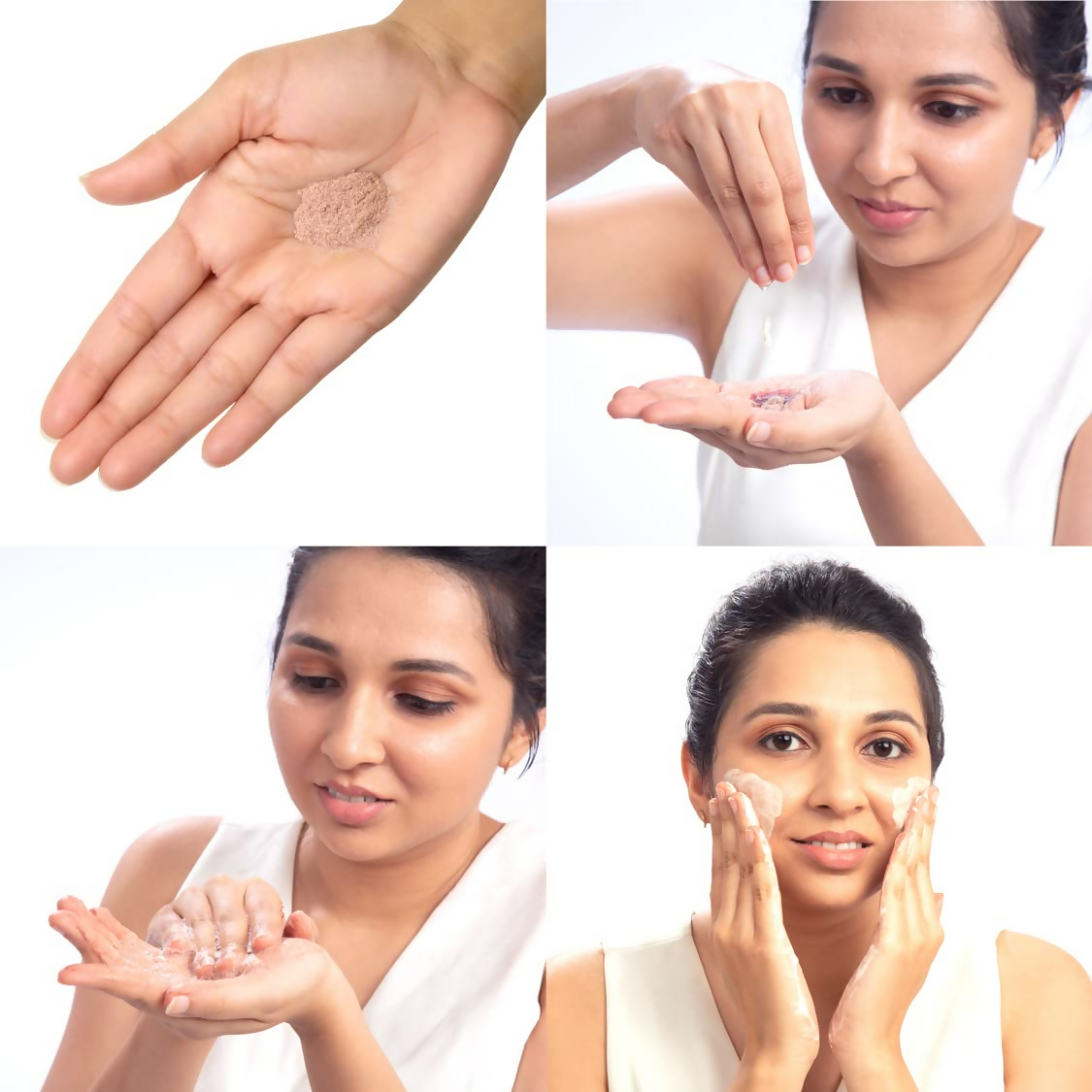 Brillare 100% Natural Rose Powder Face Wash With Anti Ageing Skin Sandalwood & Coconut