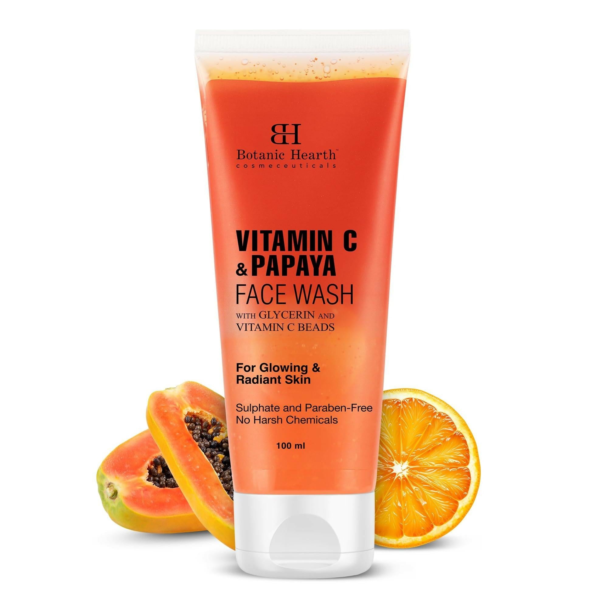Botanic Hearth Vitamin C & Papaya Cleanser Face Wash For Glowing & Radiant Skin