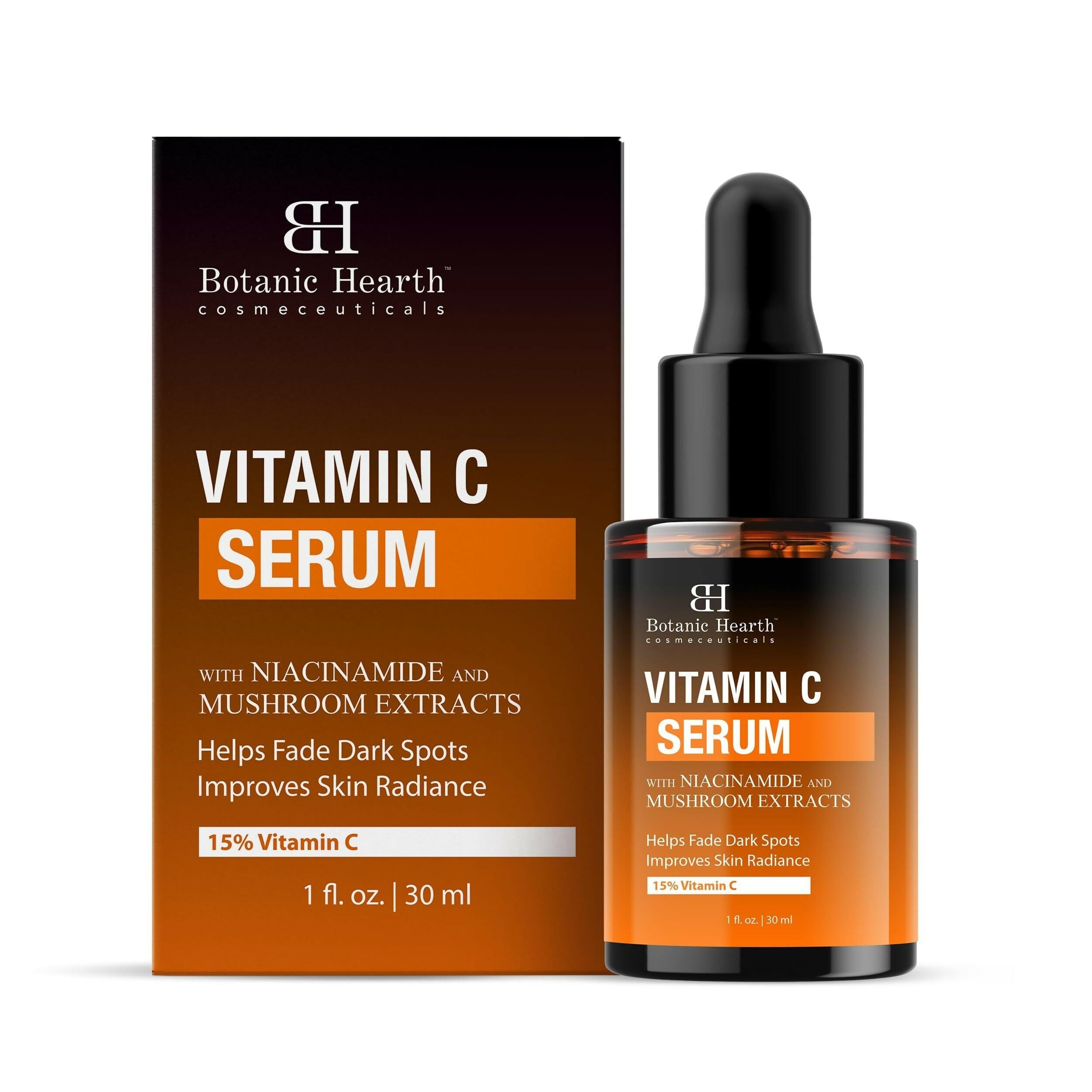 Botanic Hearth 15% Vitamin C Face Serum Targets Dark Spots, Sun Damage, Wrinkles to Brighten & Even Tone Skin
