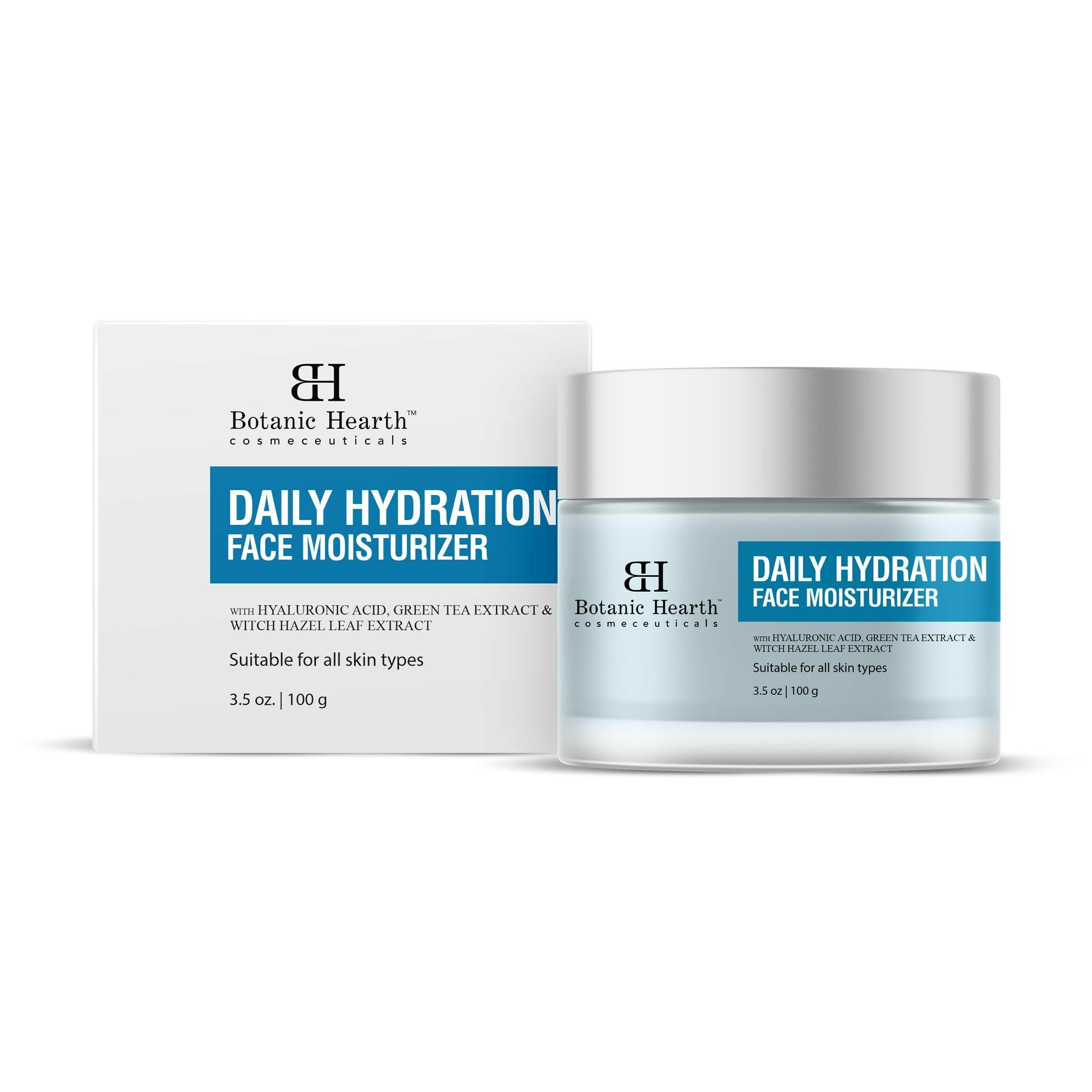 Botanic Hearth Daily Hydration Moisturizer for Face with Hyaluronic Acid & Green Tea Extract
