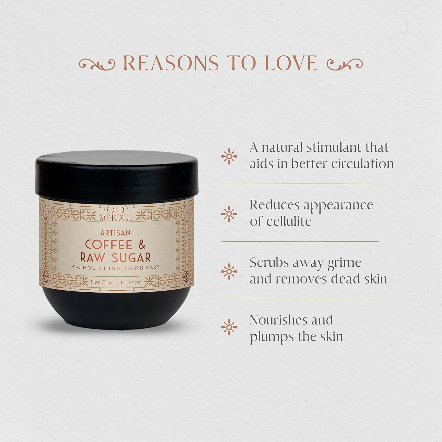 Old School Rituals Artisan Coffee & Raw Sugar Polishing Scrub