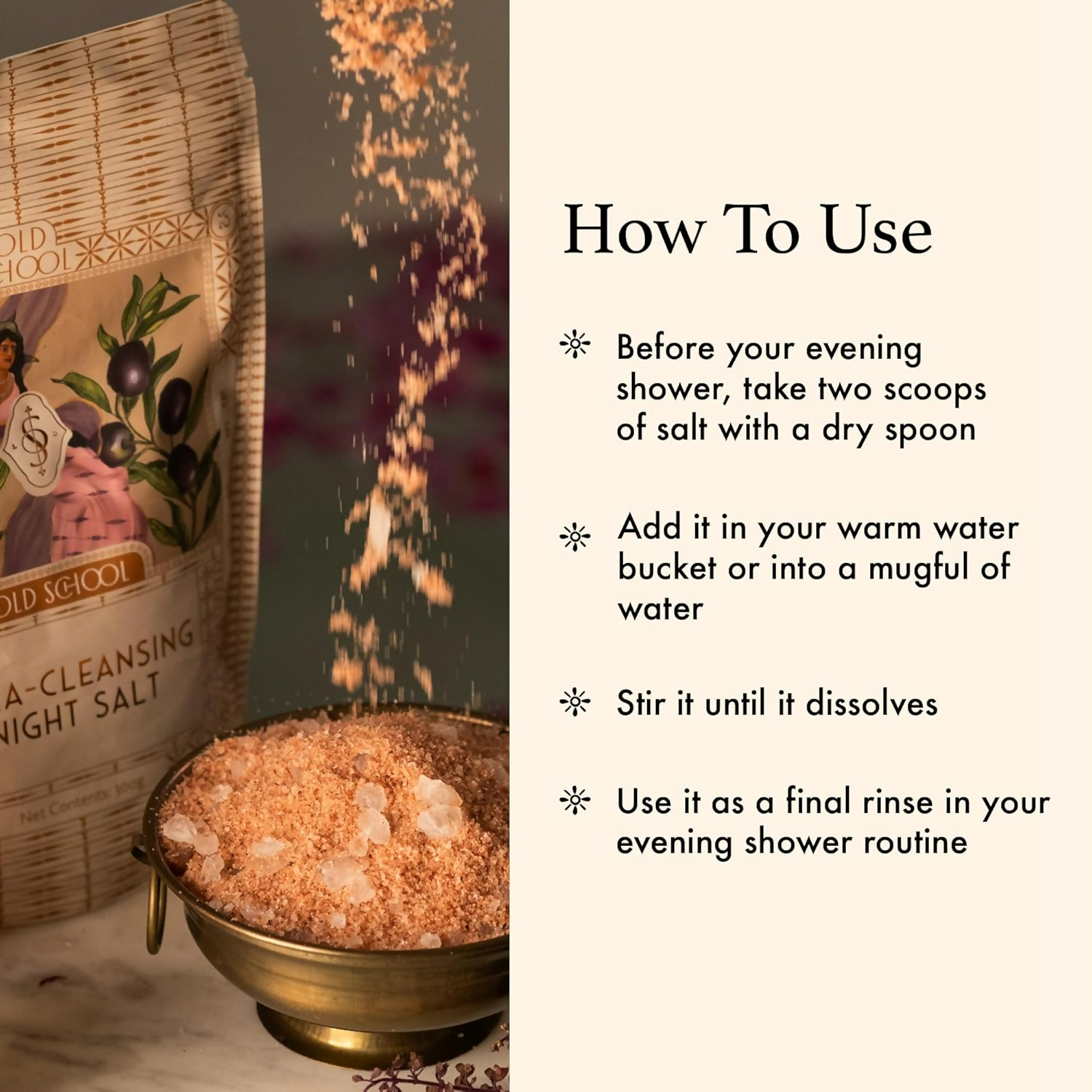 Old School Rituals Aura-Cleansing Night Bath Salt Relaxes Body