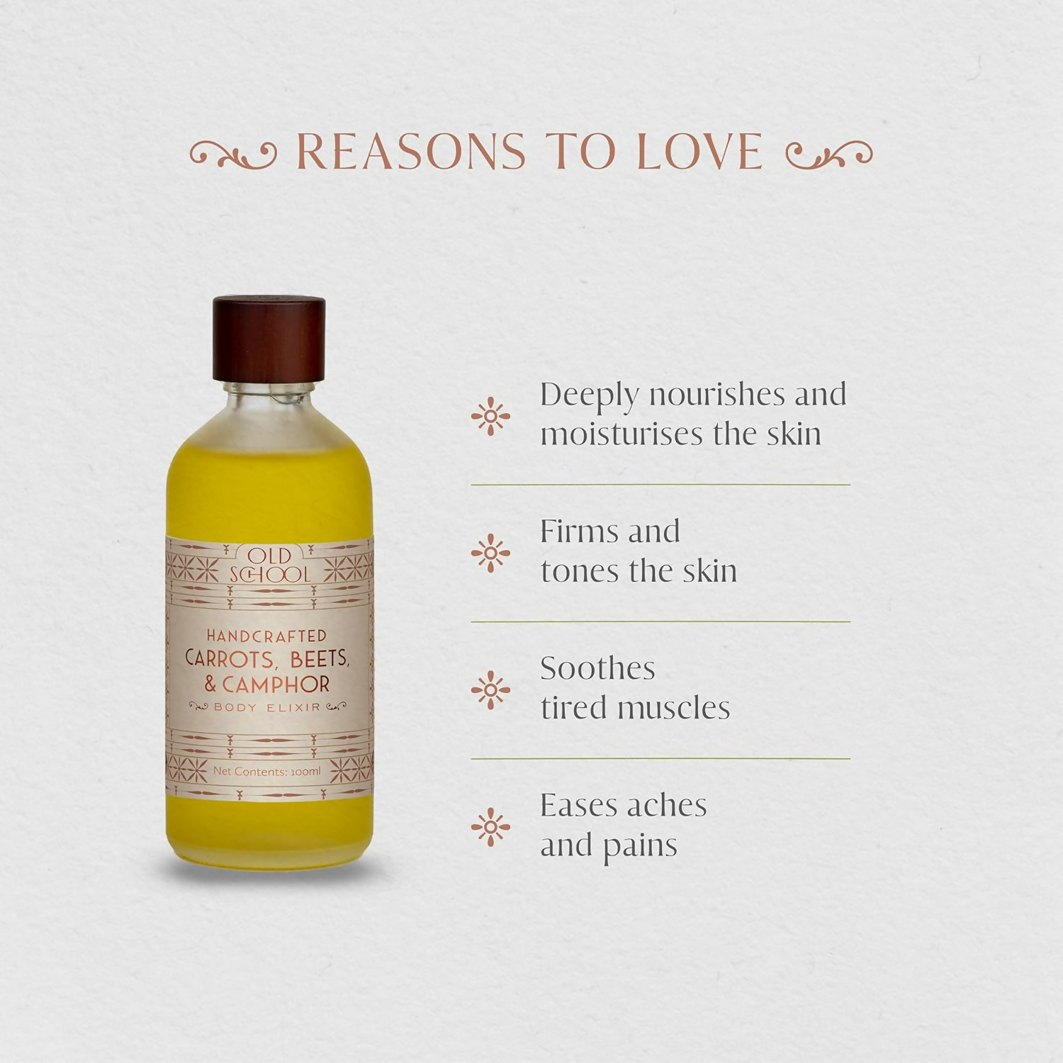 Old School Rituals Carrots Beets & Camphor Body Elixir Nourishing & Toning Body Oil