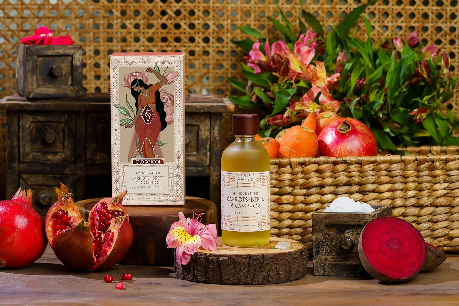 Old School Rituals Carrots Beets & Camphor Body Elixir Nourishing & Toning Body Oil