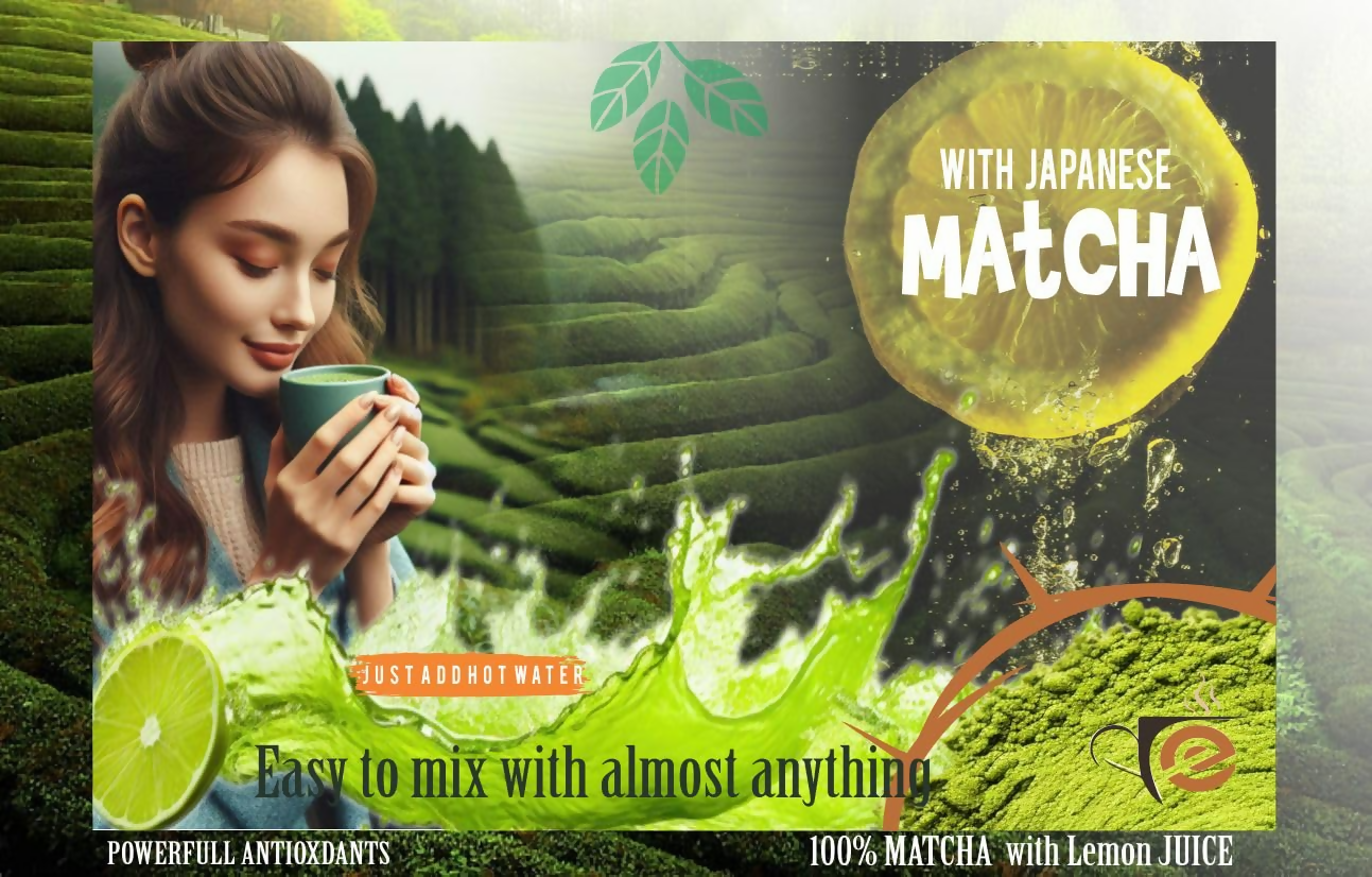 Eteasy Japanese Matcha Sun Dried Hibiscus Flower Powder