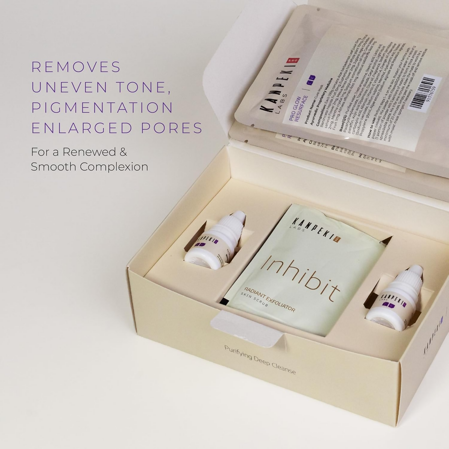 Kanpeki Pro Glow Resurface - 5 Steps Facial Kit