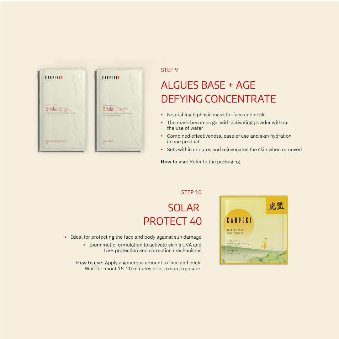 Kanpeki Pro 10 Step Bridal Bright Facial Kit