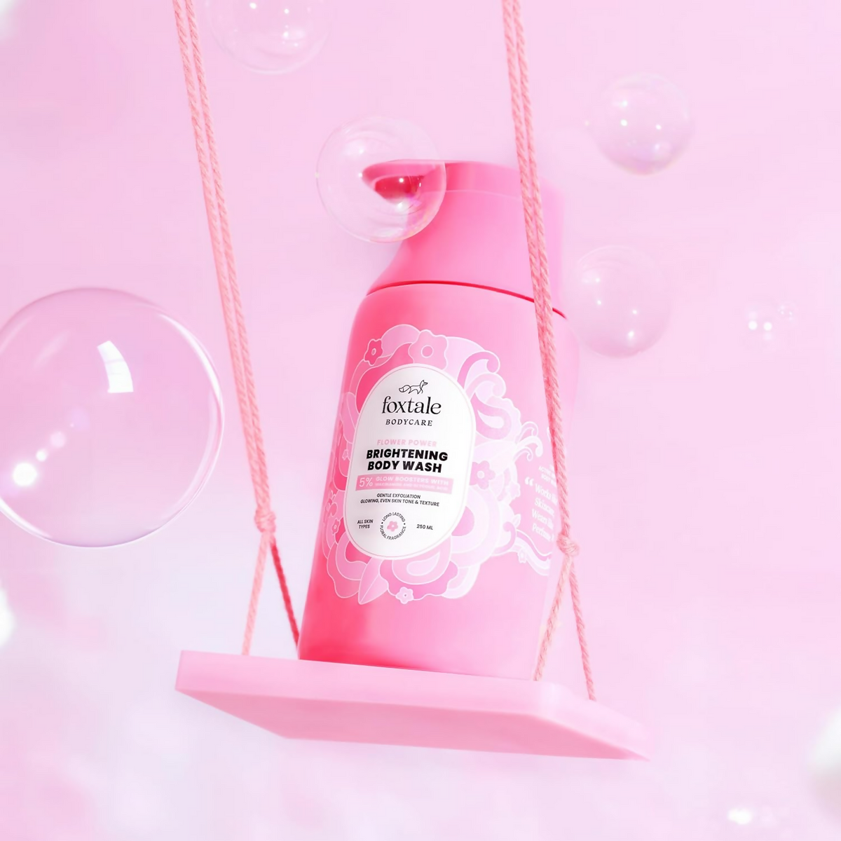 Foxtale Brightening Body Wash Glycolic Acid & Niacinamide For Glowing Skin