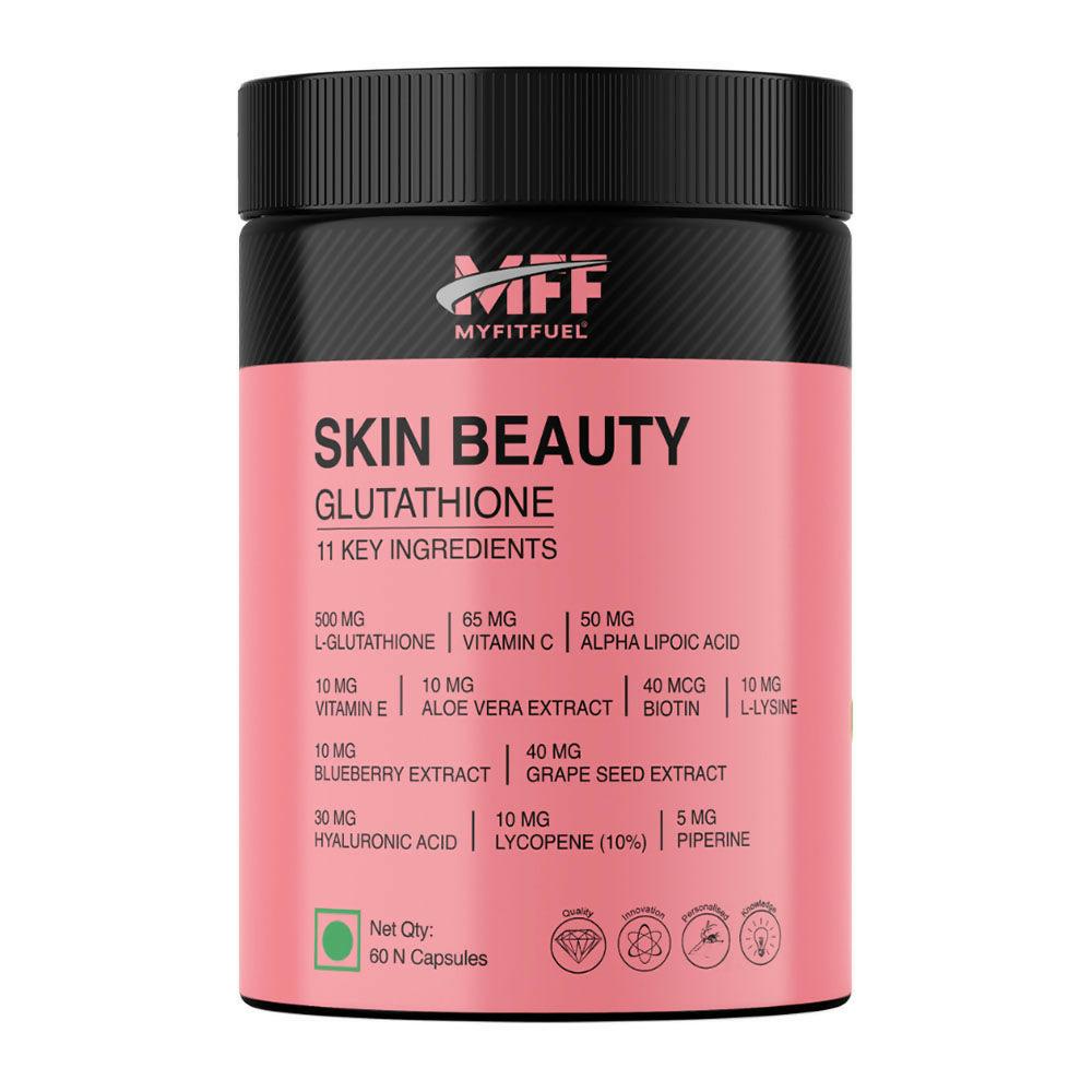 MyFitFuel Skin Beauty Glutathione + Lycopene, Vitamin C & E, Hyaluronic Acid, Biotin Capsules
