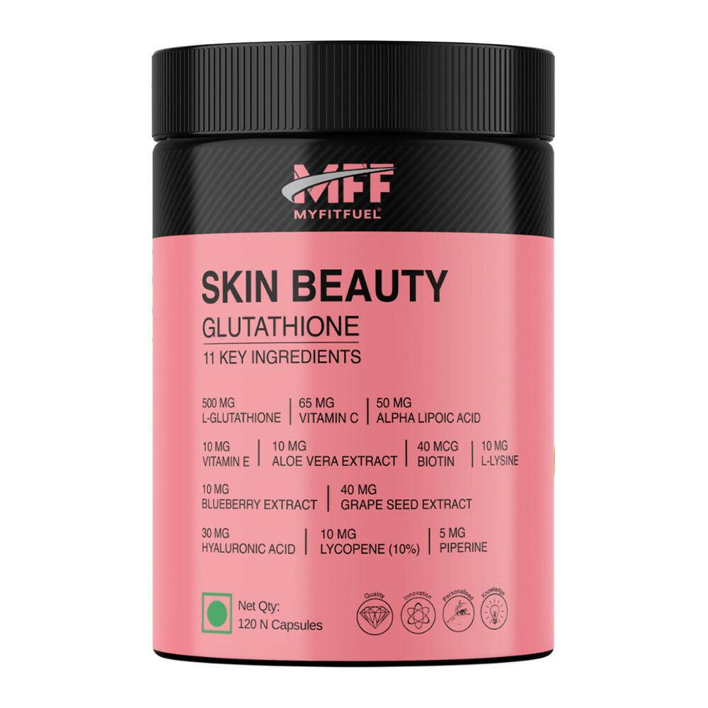 MyFitFuel Skin Beauty Glutathione + Lycopene, Vitamin C & E, Hyaluronic Acid, Biotin Capsules