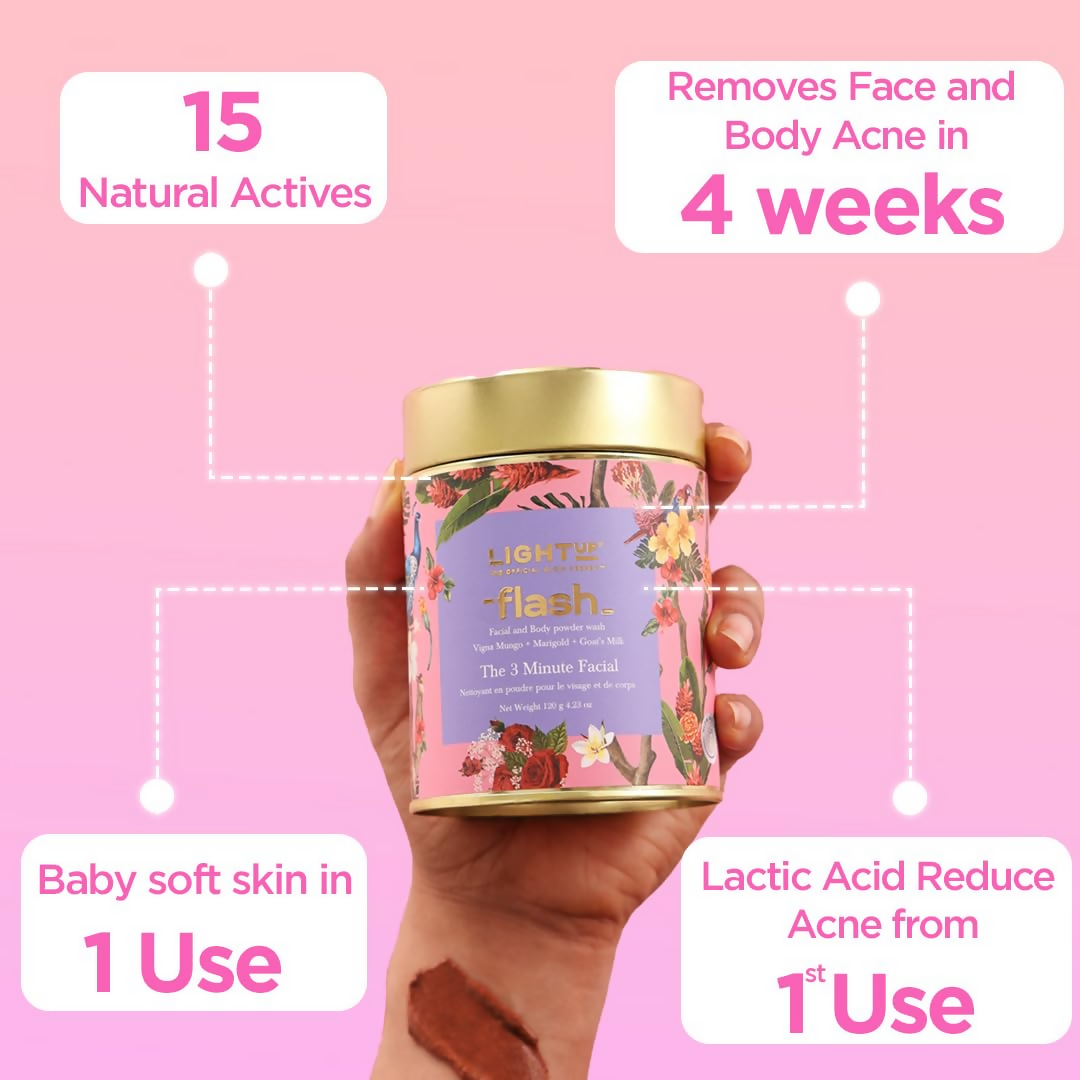 Light Up Flash Facial And Body Powder Wash