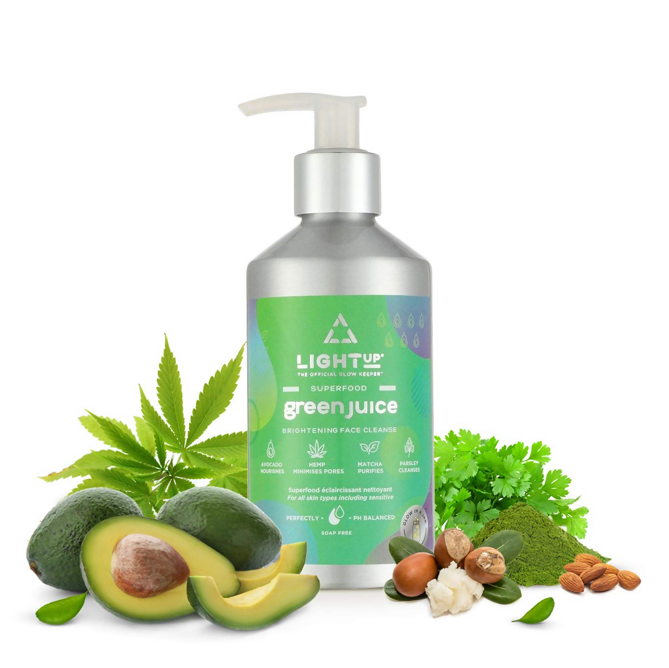 Light Up Superfood Brightening Green Juice Face Cleanser