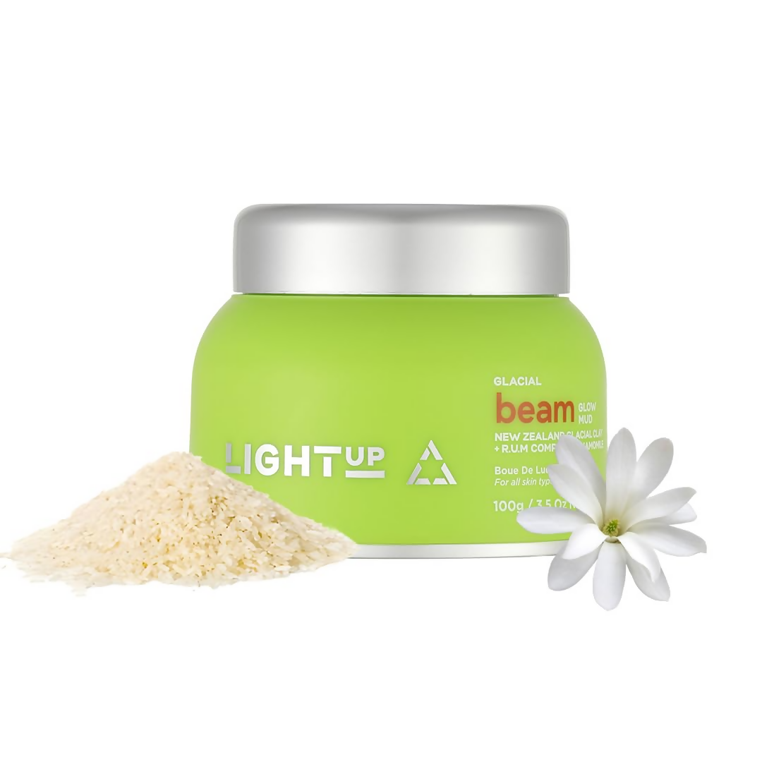 Light Up Beam Green Clay Face Mask With Rose & Jasmine