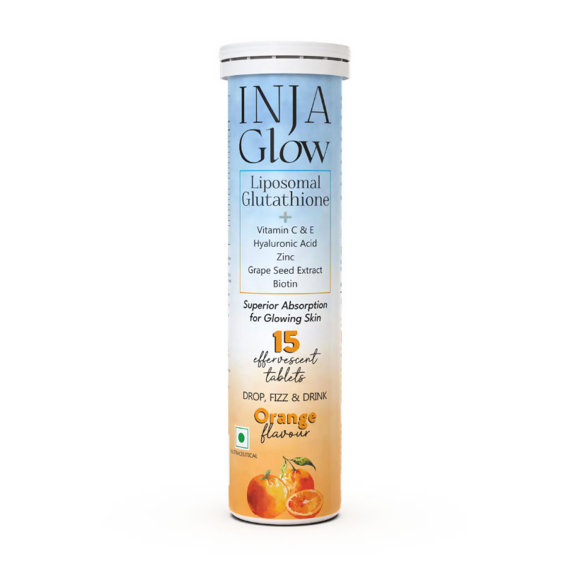 Inja Glow Liposomal Glutathione Drop Fizz & Drink Effervescent Tablets - Orange