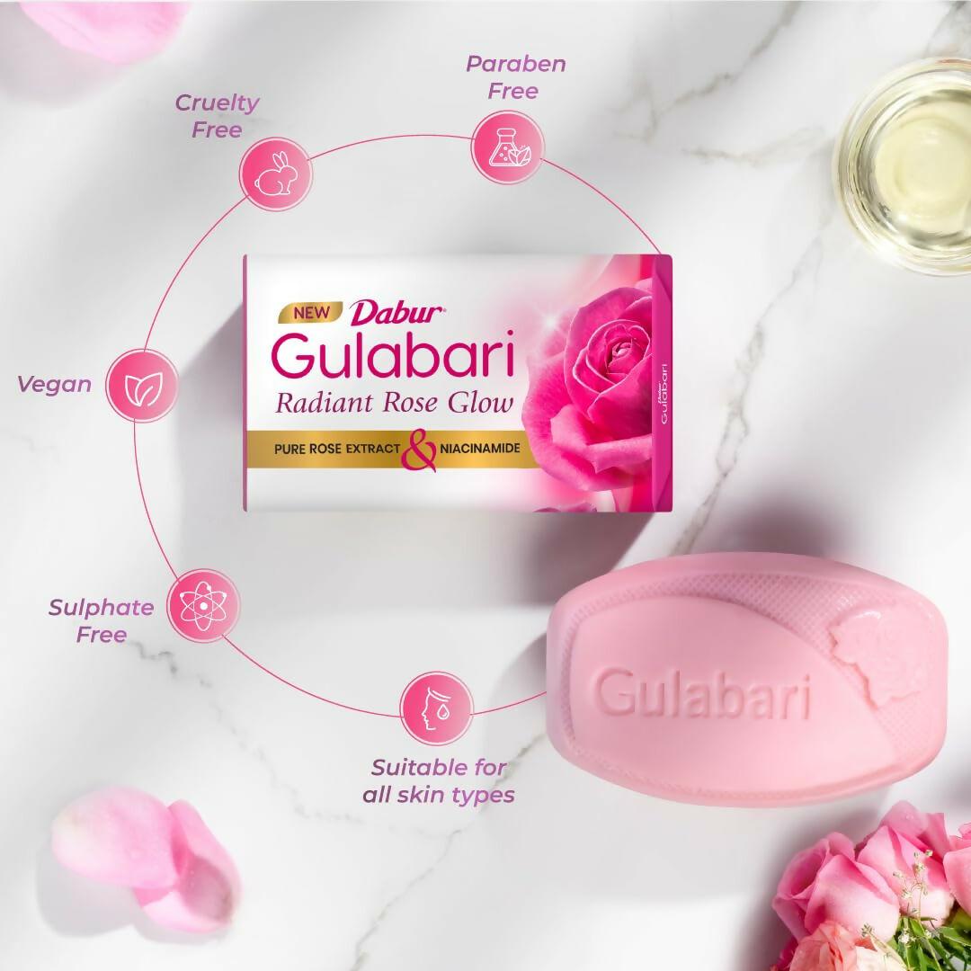 Dabur Gulabari Pure Rose Soap for Radiant Rose Glowing Skin & Body