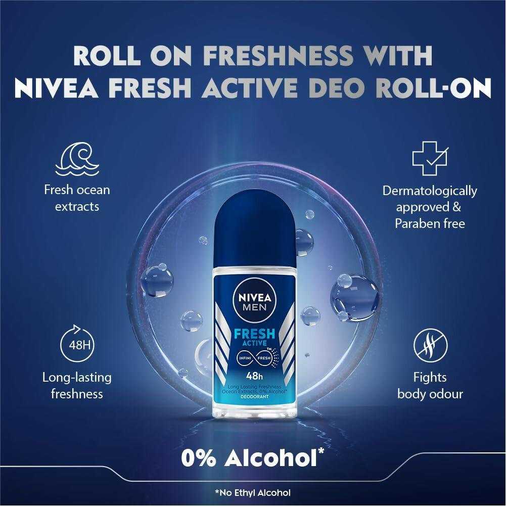 Nivea Men Fresh Active Deo Roll On 48 H Freshness