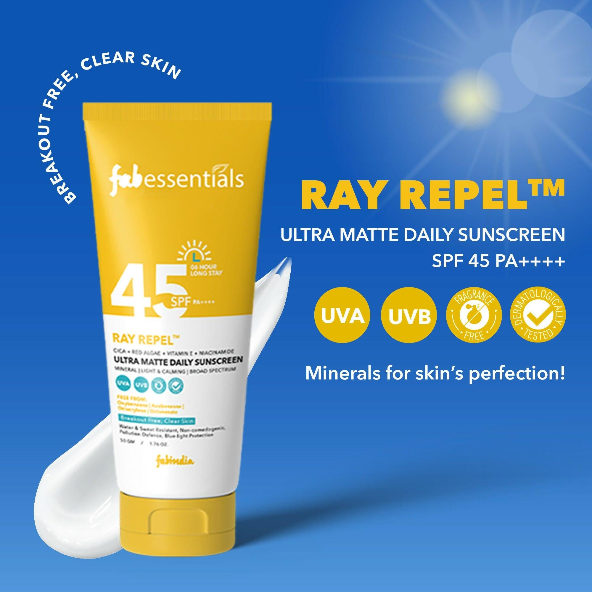 Fabessentials Ultra Matte Daily Sunscreen SPF 45 PA++++