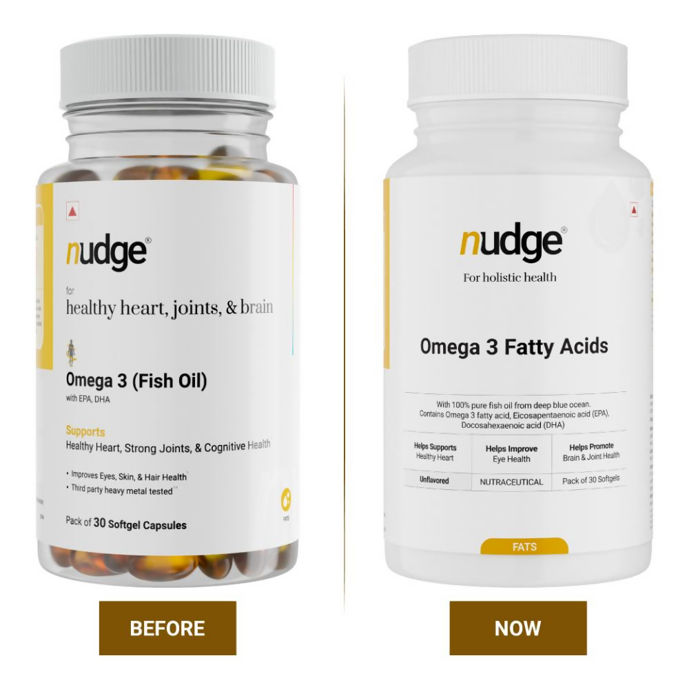 Nudge Omega 3 Fish Oil Capsules