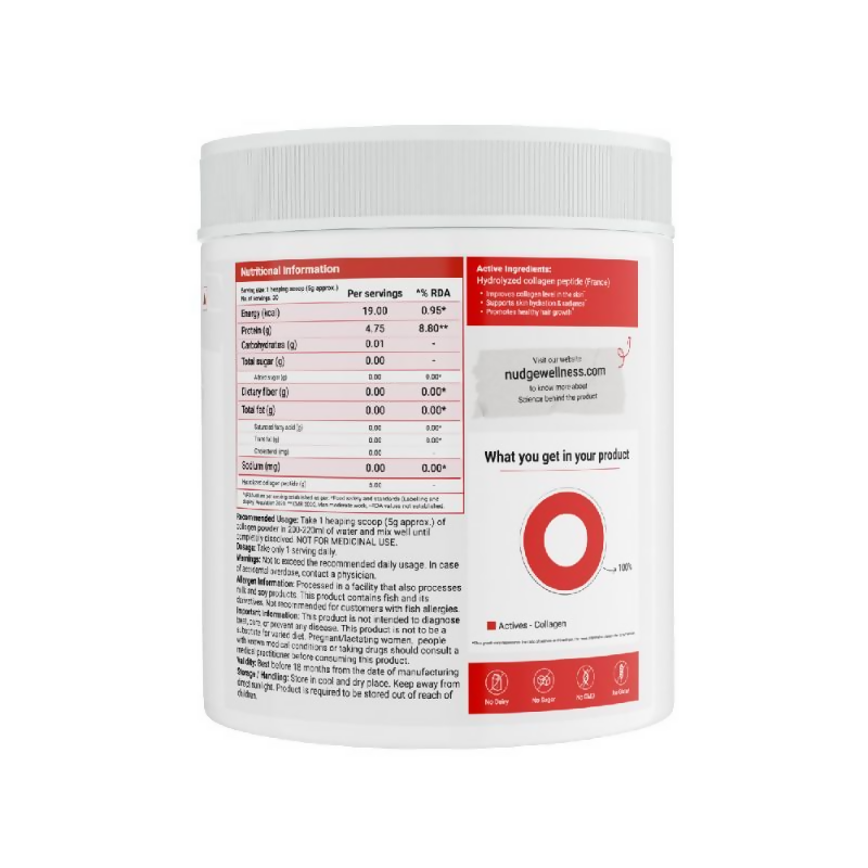 Nudge Collagen Peptide Unflavoured Protein Powder