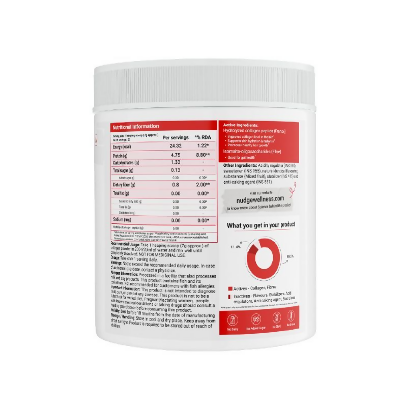 Nudge Collagen Peptide Mixed Fruit Flavour Protein Powder