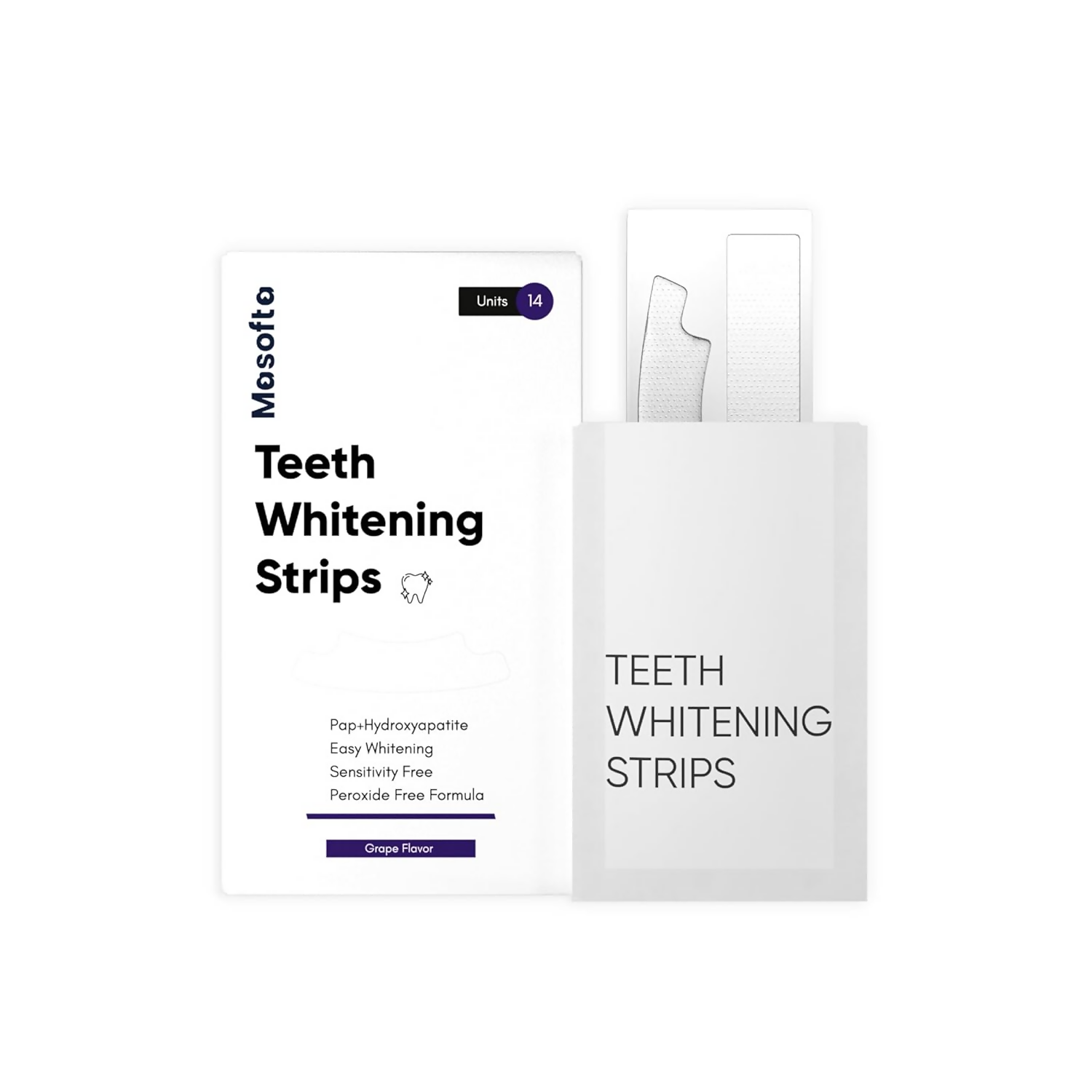 Masofta Professional Teeth Whitening Strips With PAP+ For Yellow and Dark Stains