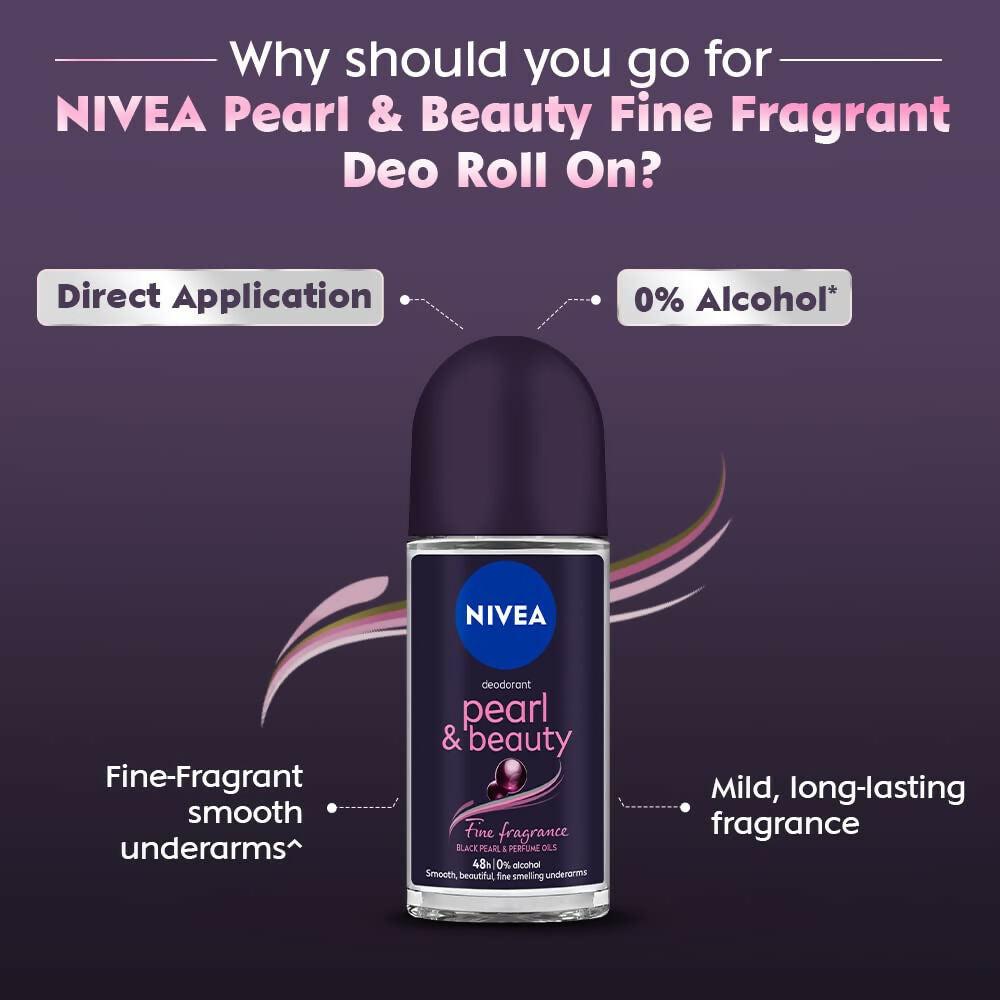 Nivea Deodorant Roll On Pearl & Beauty Fine Fragrance For Women