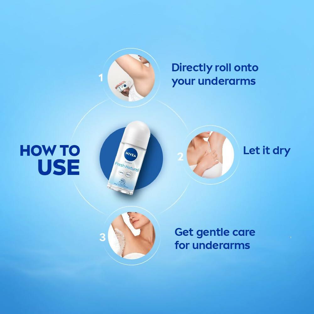 Nivea Fresh Natural Roll On 48 H Smooth & Beautiful Underarms For Women