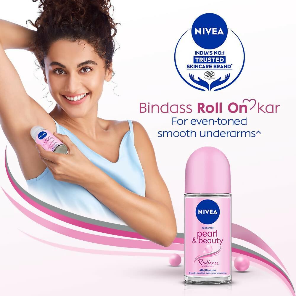 Nivea Deodorant Roll On Pearl & Beauty Radiance For Eventoned Smooth & Beautiful Underarms