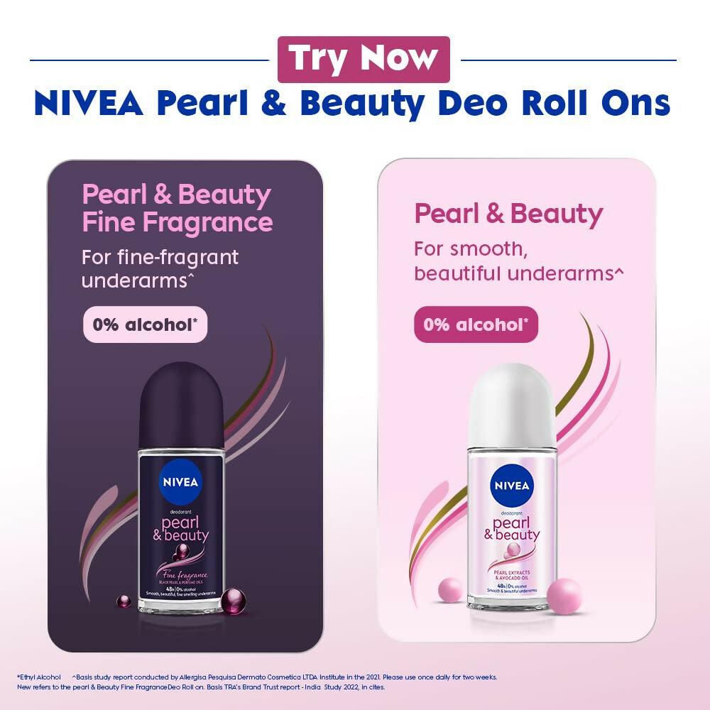 Nivea Deodorant Roll On Pearl & Beauty Radiance For Eventoned Smooth & Beautiful Underarms