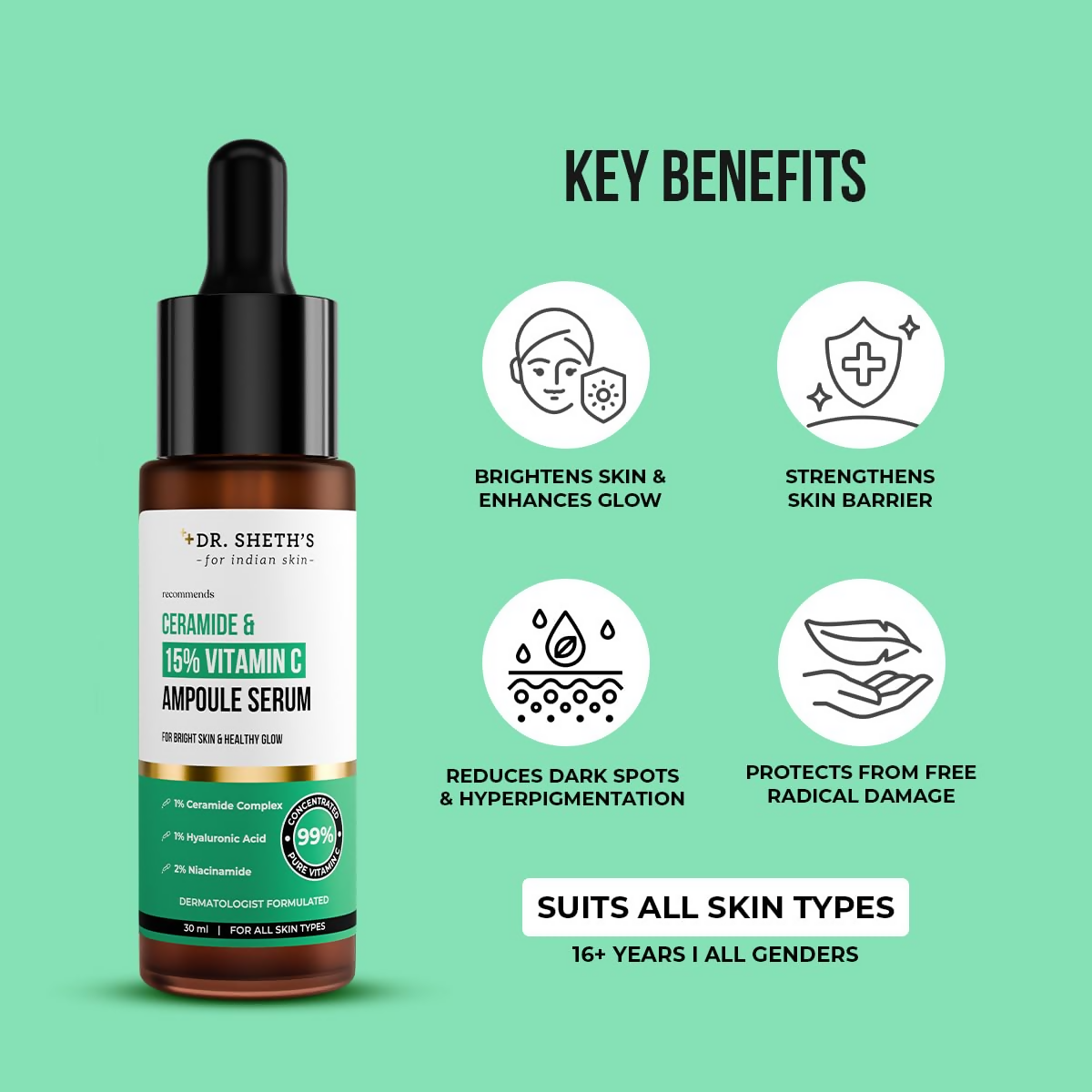 Dr. Sheth's Ceramide & 15% Vitamin C Ampoule Serum