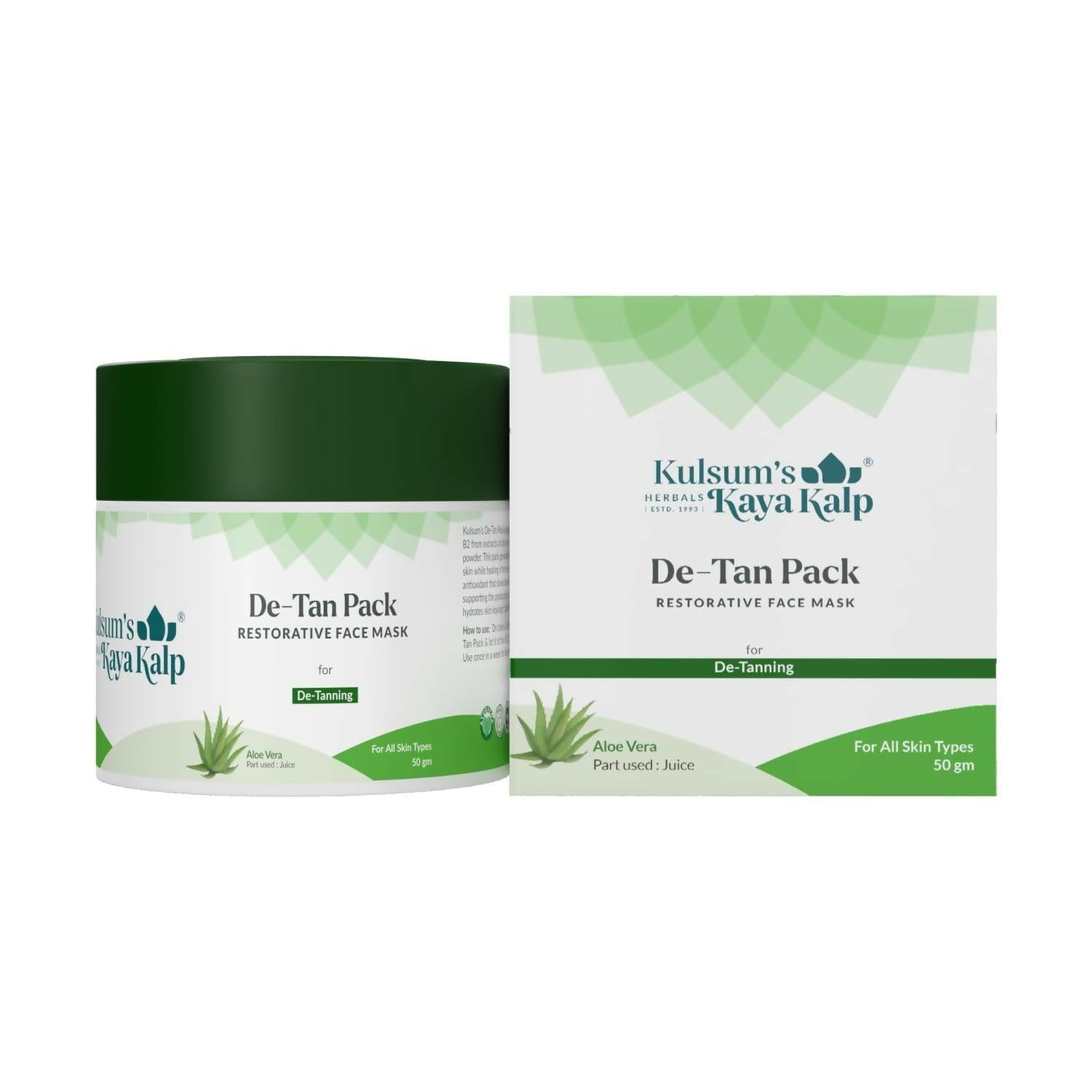 Kulsum's Kaya Kalp Herbals De-Tan Pack For De -Tanning