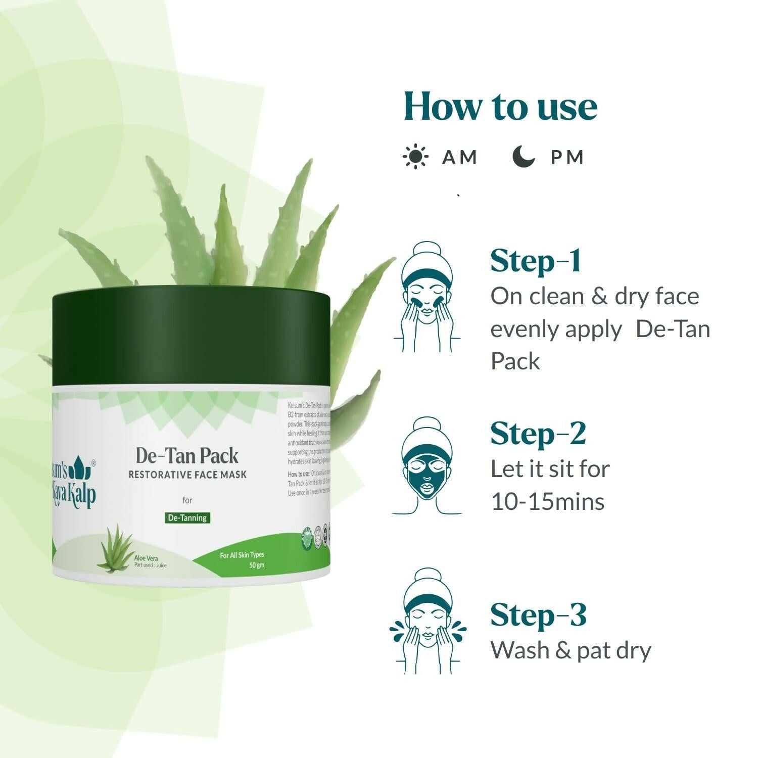 Kulsum's Kaya Kalp Herbals De-Tan Pack For De -Tanning