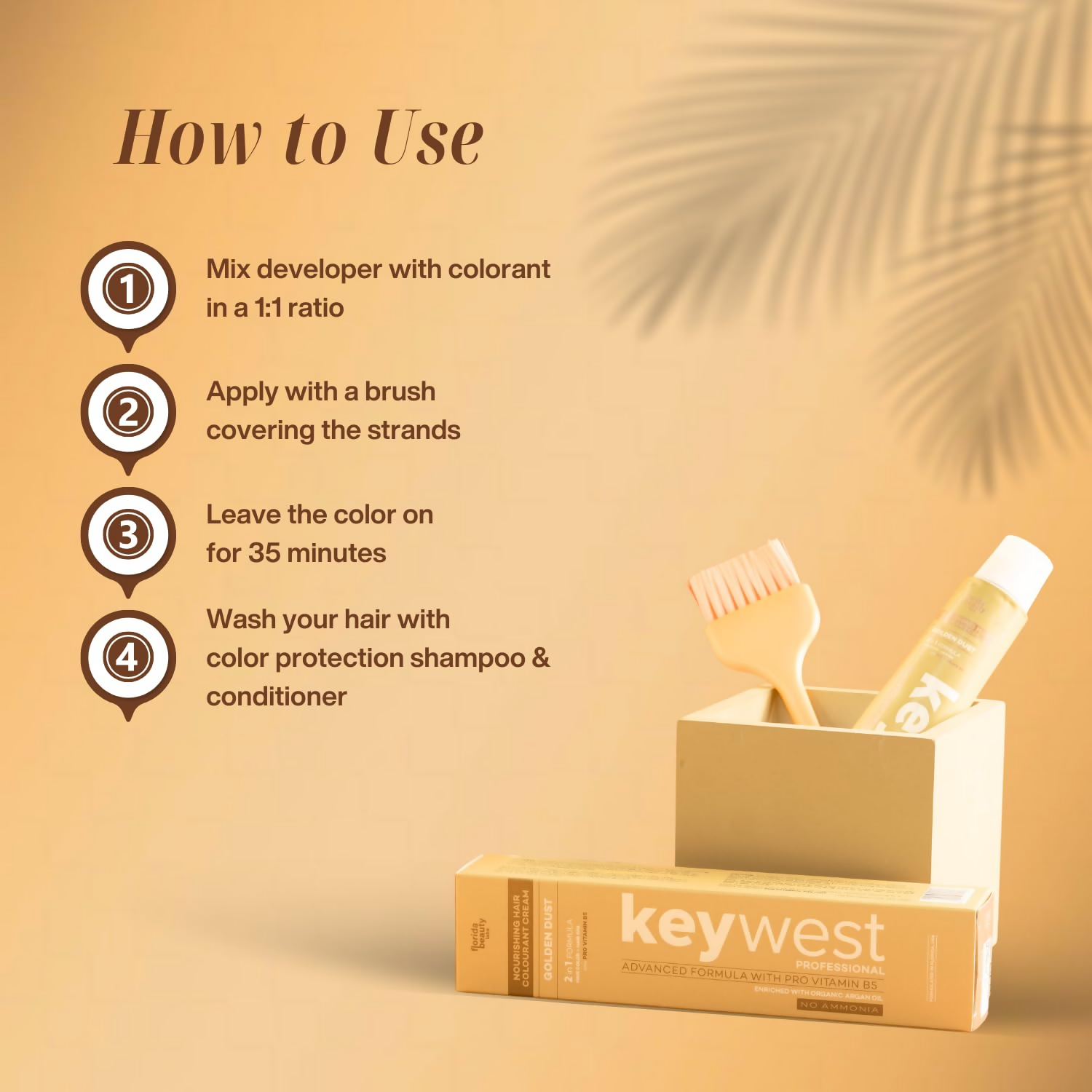 Keywest Professional Hair Color Tube - No. 1 Natural Black