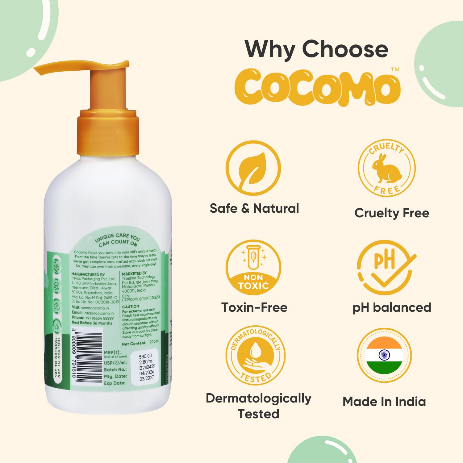 Cocomo Dandruff Be Gone Anti-Dandruff Shampoo For Kids
