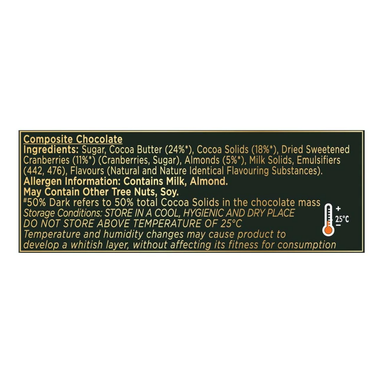 Cadbury Bournville Cranberry Dark Chocolate Bar