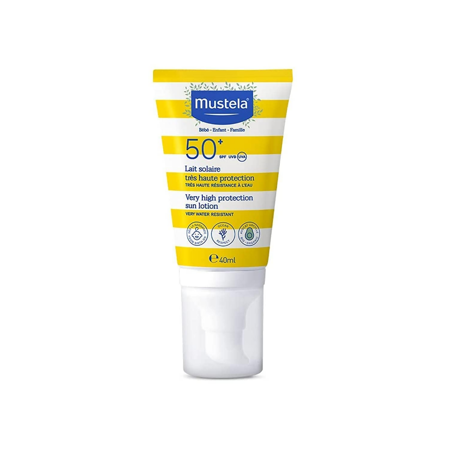 Mustela Sunscreen SPF 50 Broad Spectrum Protection For Sensitive Skin