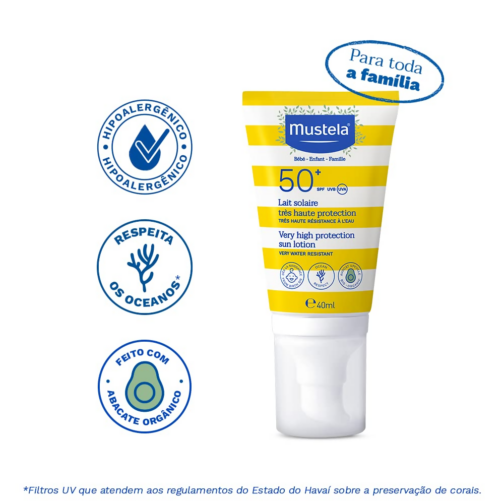 Mustela Sunscreen SPF 50 Broad Spectrum Protection For Sensitive Skin